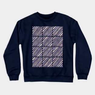 Blocks and lines (deep purple and lilac) Crewneck Sweatshirt